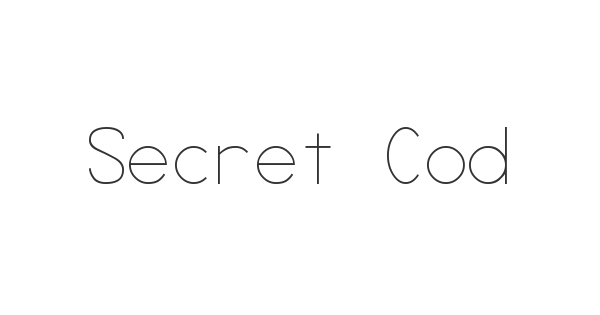 Secret Code font thumb